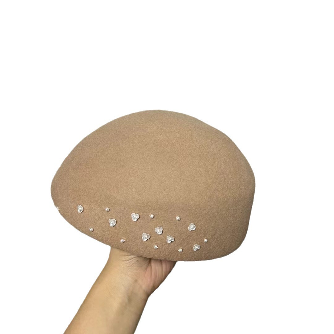 Beret French Wool - Boina britânica de lã feminina, estilo