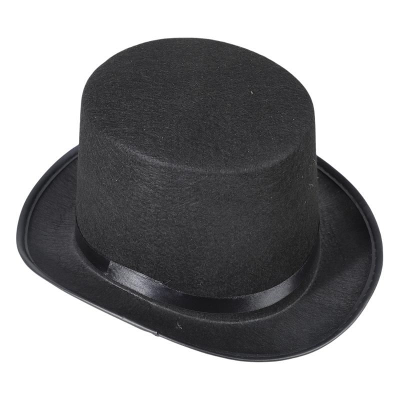 Fedora Hat Wool - Retro cartola mágico traje cosplay adereços