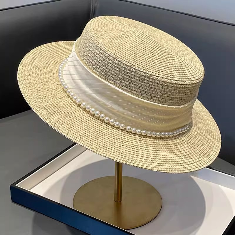 Sun Hat Wide Brim - 2025 novo estilo chapéu retro plana