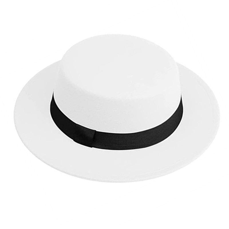 Fedora Hat Wool - Chapéu Fedora Branco Unissex, Chapéu de