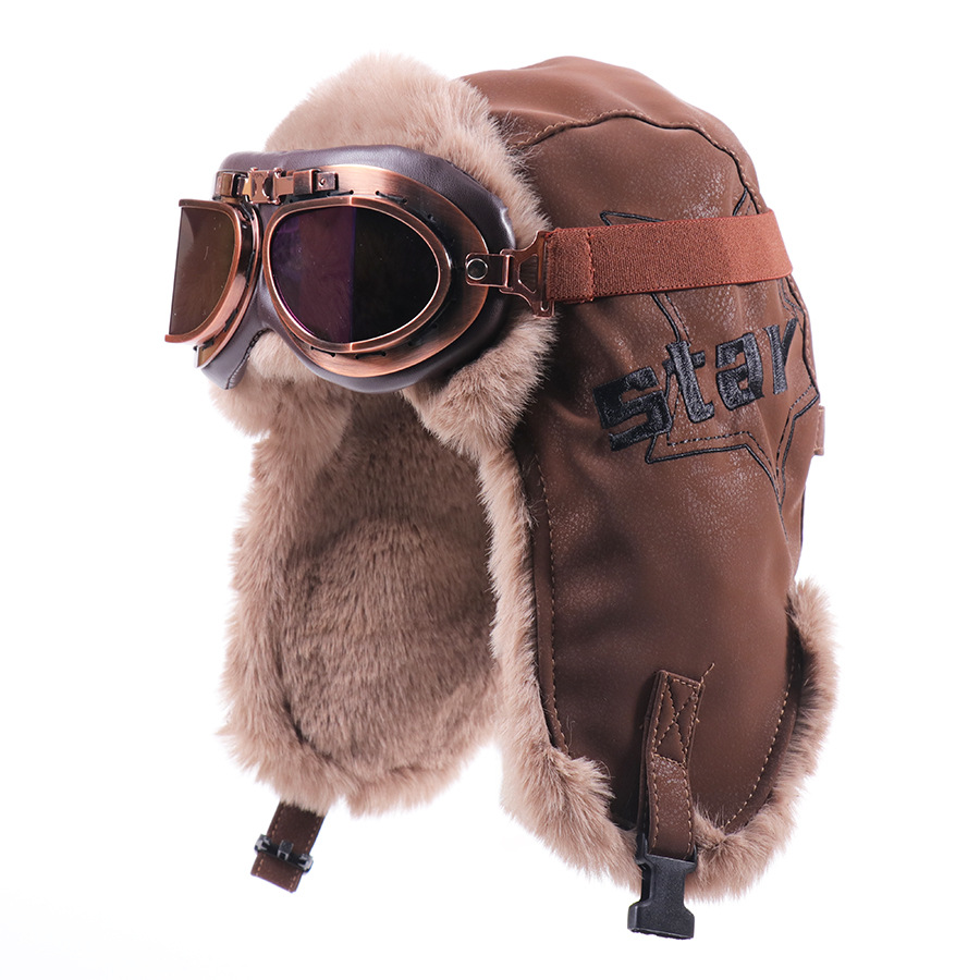 Trapper Hat Ear Flap - Chapéu Vintage Harley Pilot Trapper para