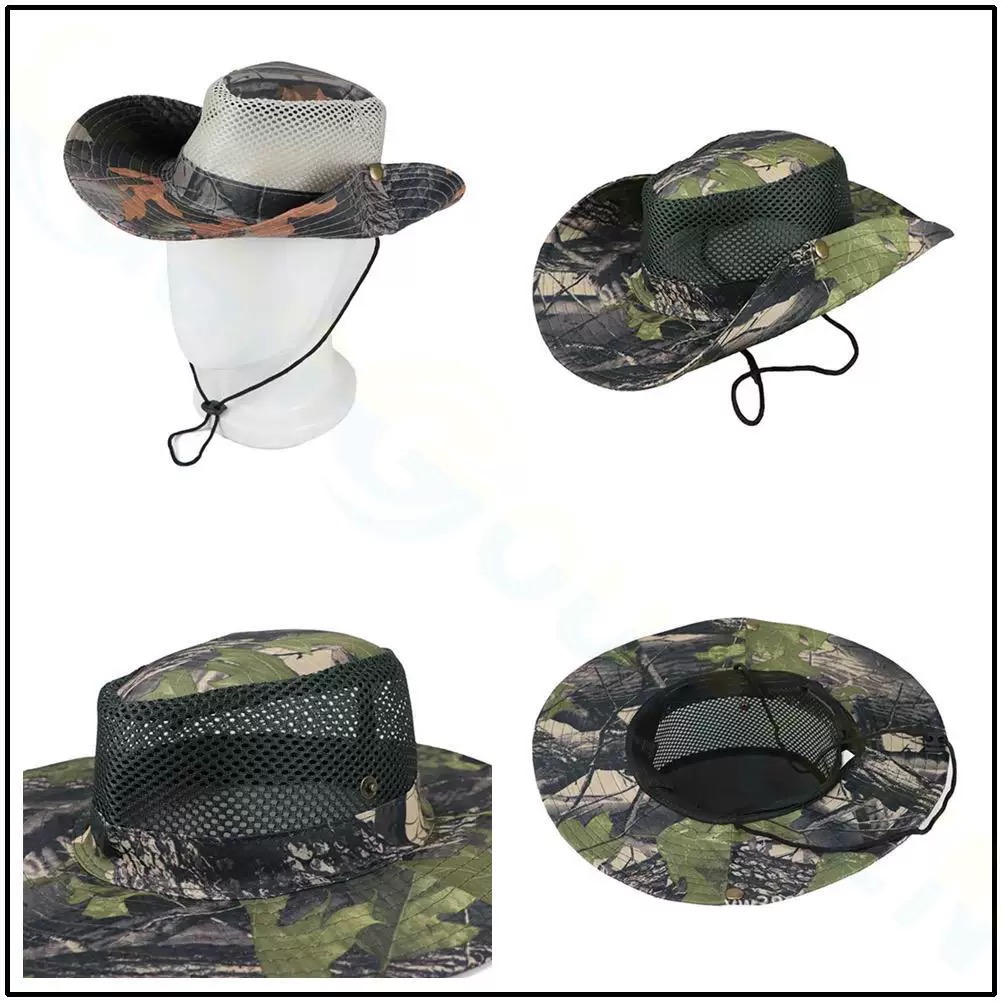 Boonie Hat Tactical - Chapéu boonie militar verão folha camo