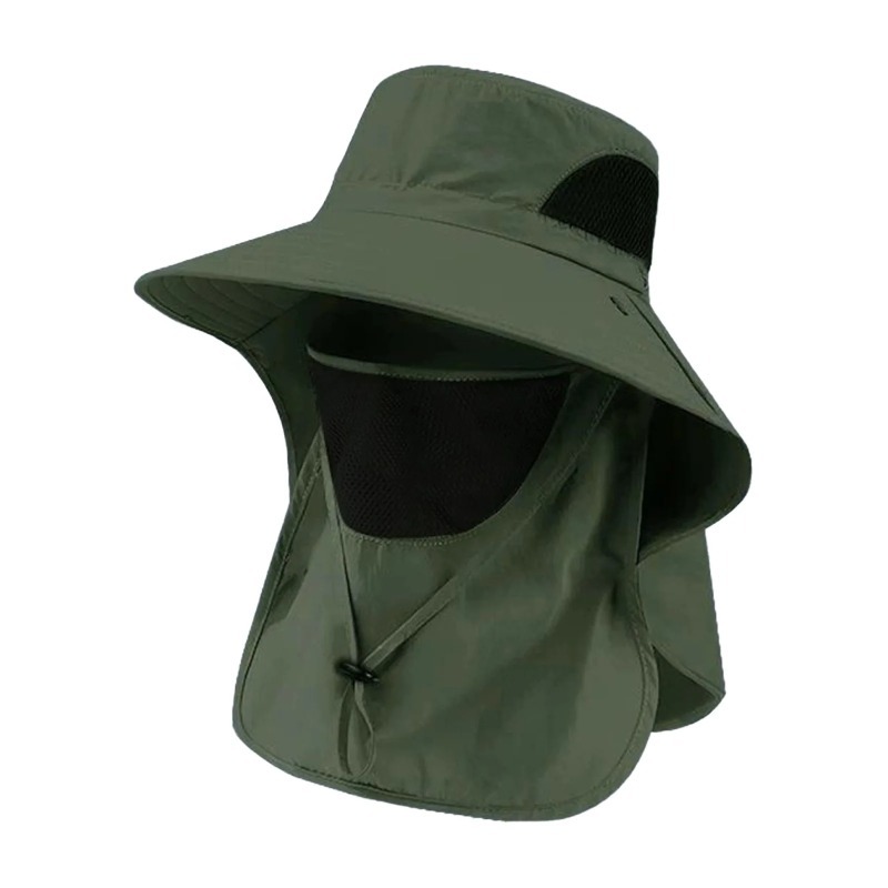 Sun Hat Wide Brim - Chapéu de pesca de poliéster com