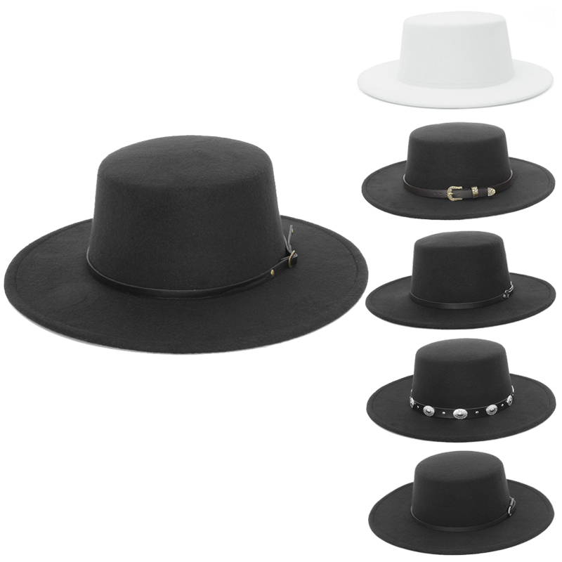 Fedora Hat Wool - Chapéu fedora elegante de aba larga