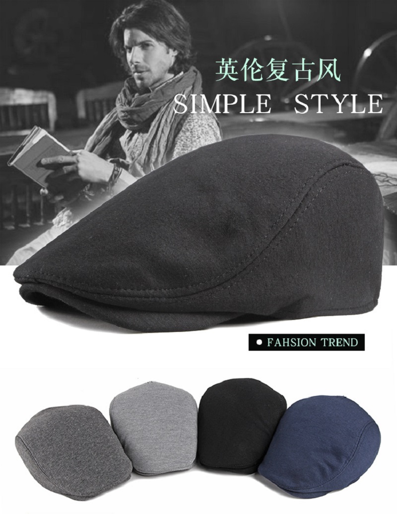 Newsboy Cap Ivy - Mistura de lã dos homens Boné
