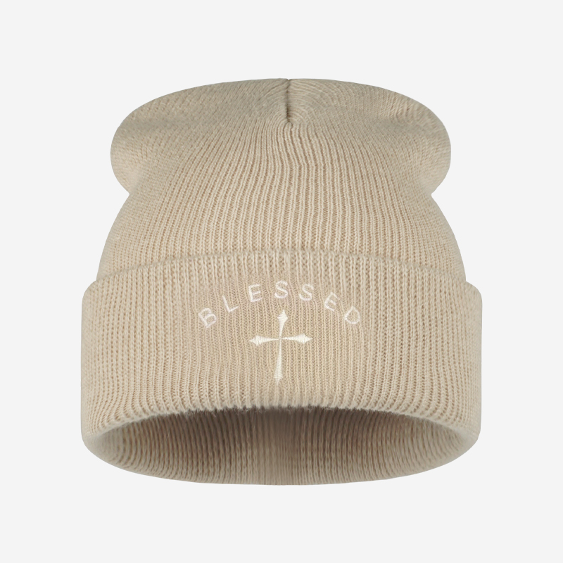 Gorro de Malha com Cruz Bordad - Beanie Cuffed Knit avaliação e preço