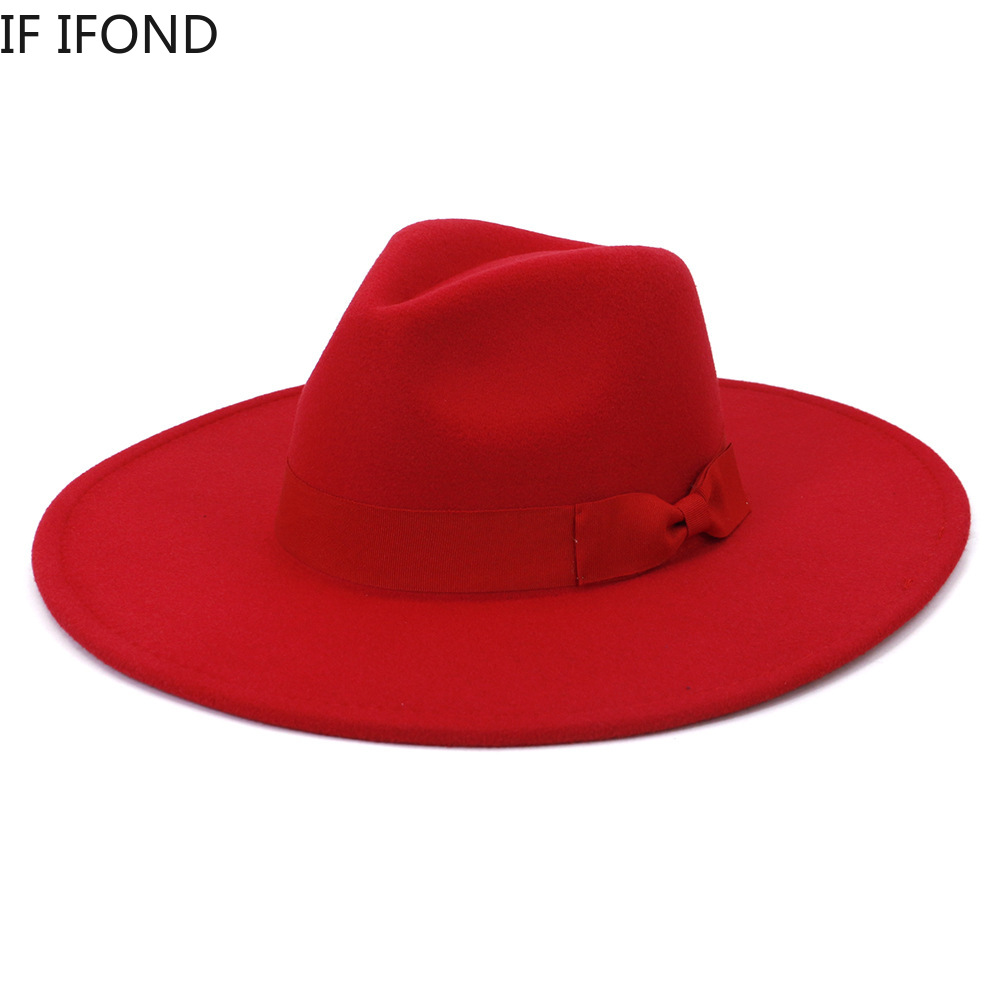 Grande aba larga chapéus femin - Fedora Hat Wool avaliação e preço