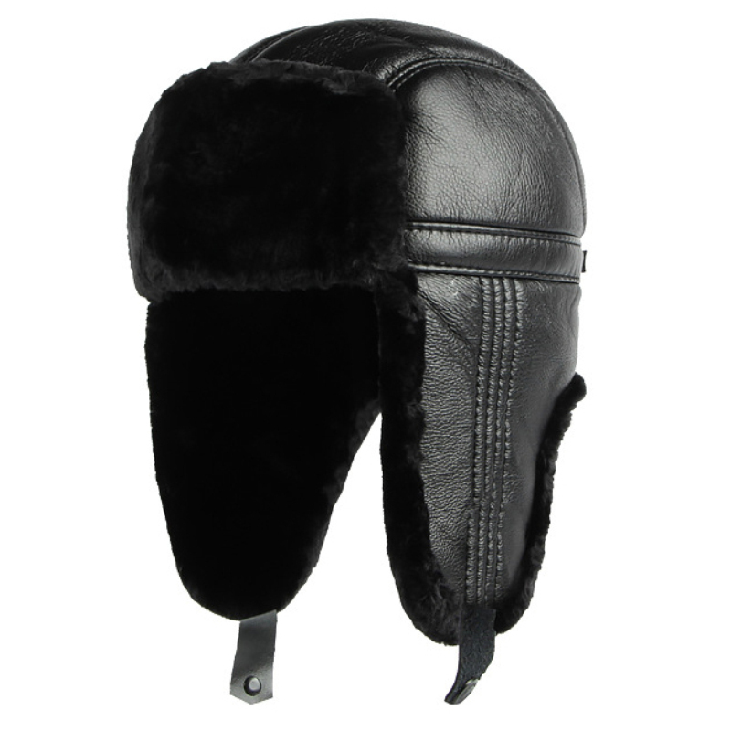 Ht4002 novo couro do plutônio  - Trapper Hat Ear Flap avaliação e preço