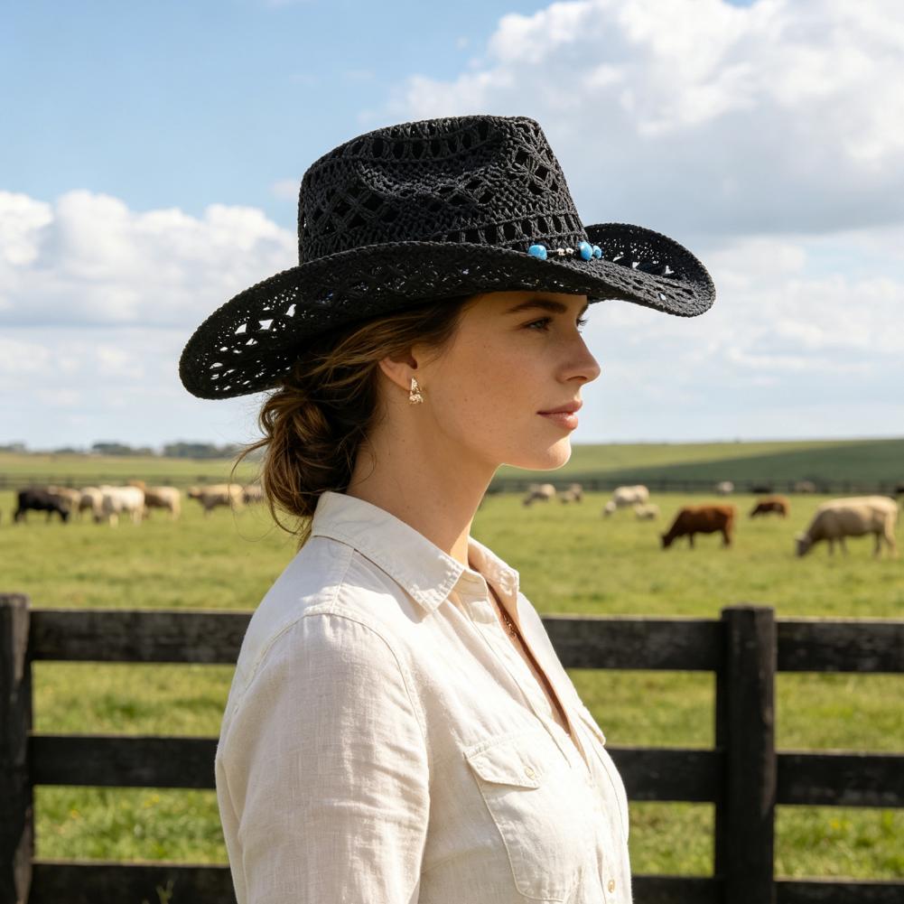 Chapéu de Cowboy de Aba Larga  - Cowboy Hat Straw avaliação e preço