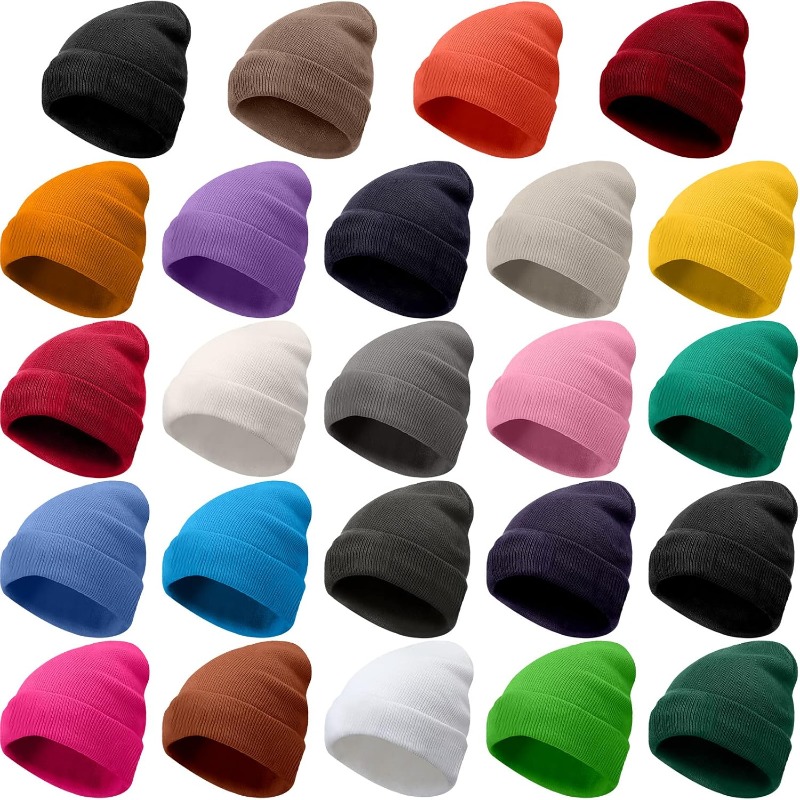 1pc inverno quente grosso gorr - Beanie Cuffed Knit avaliação e preço
