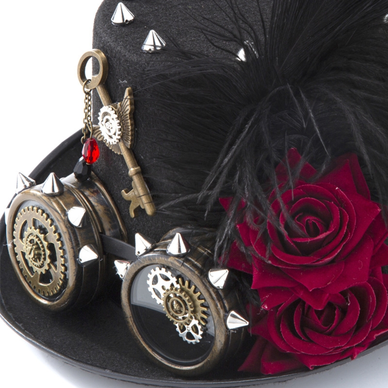 Y166 Chapéu Vintage Steampunk  - Fedora Hat Wool avaliação e preço