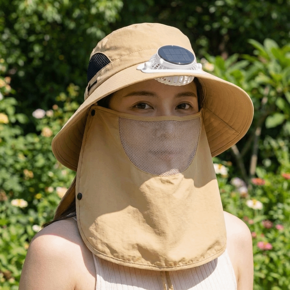 Chapéu com Ventilador Solar Po - Sun Hat Wide Brim avaliação e preço